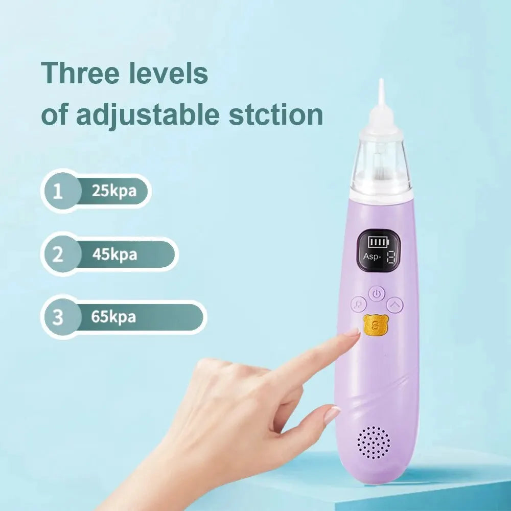 Baby Nose Cleaner Silicond Adjustable Suction Electric Child Nasal